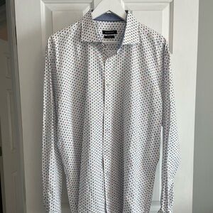 Bugatchi Men's Multicolor Geometric Polka Dots Shirt